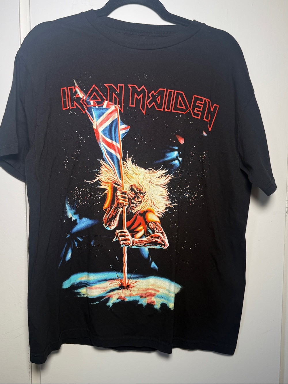 Iron Maiden 2023 Black Double Sided Graphic Band Tee - Black Large
